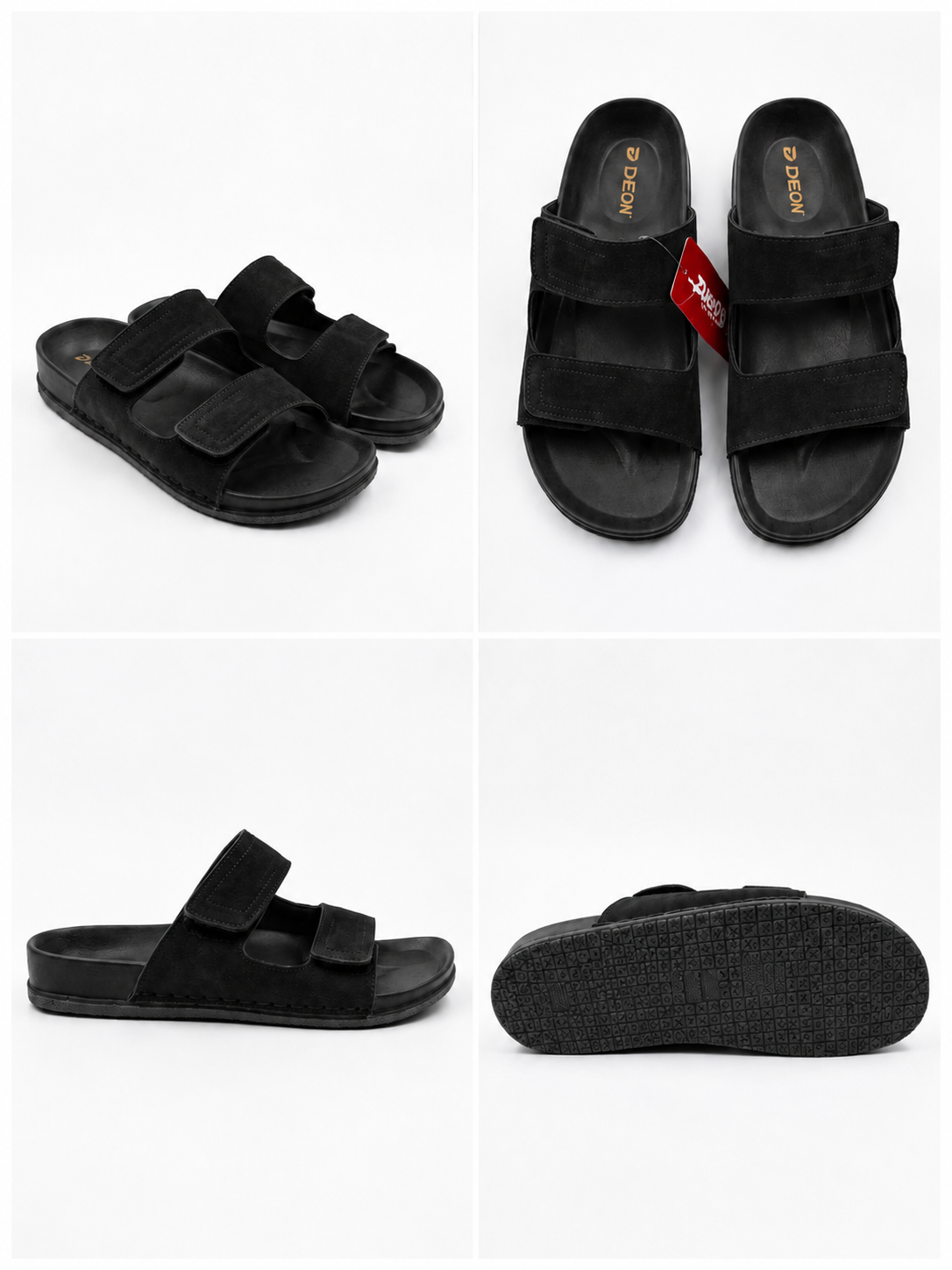 Debon Men’s Black Comfort Slide Sandal