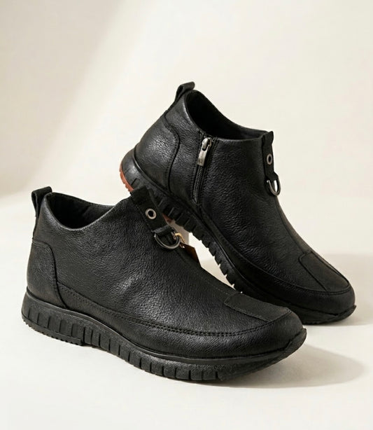Sophisticated Textured Slip-Comfort Walking Shoes