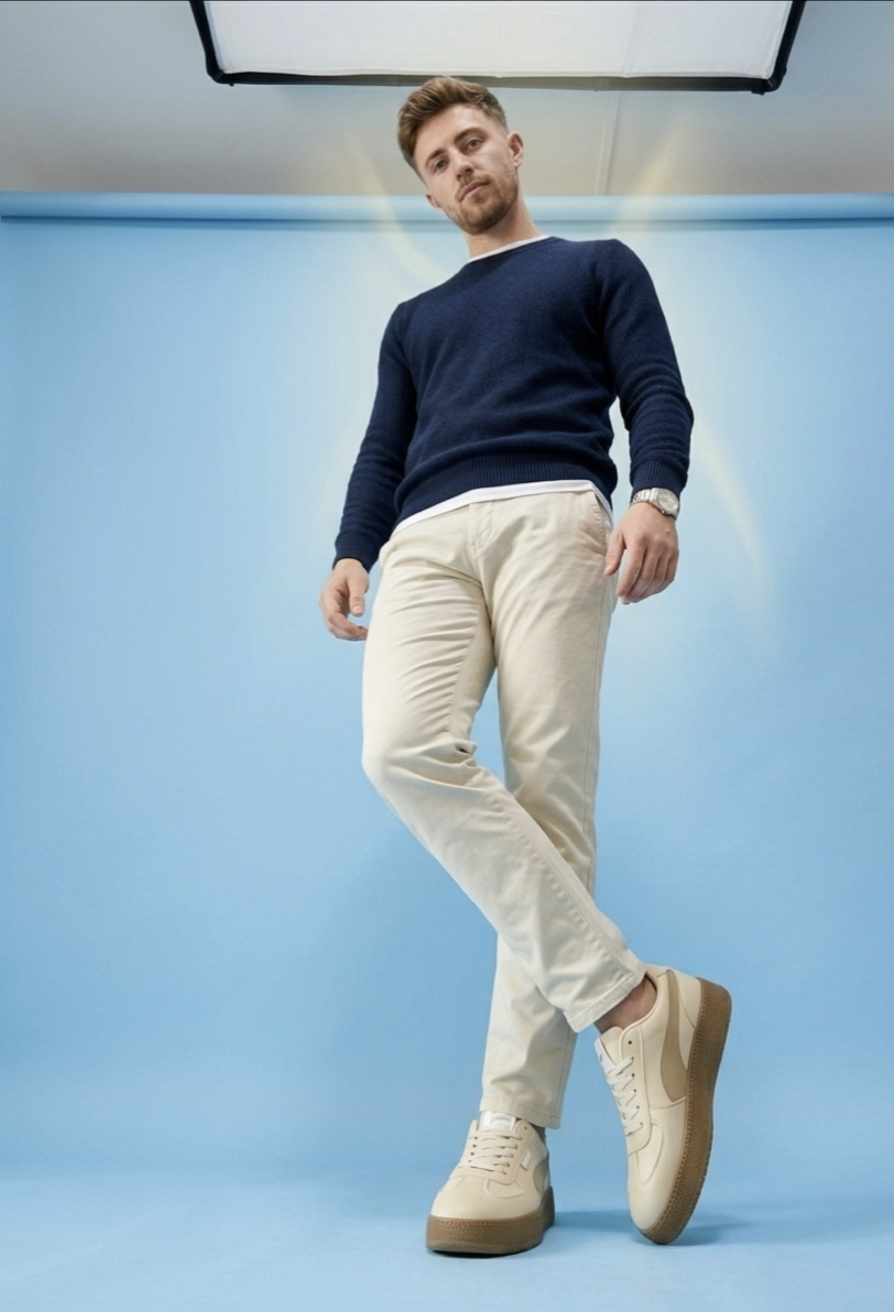 ' Classic Cream Casual Sneakers | Premium Comfort & Everyday Style '