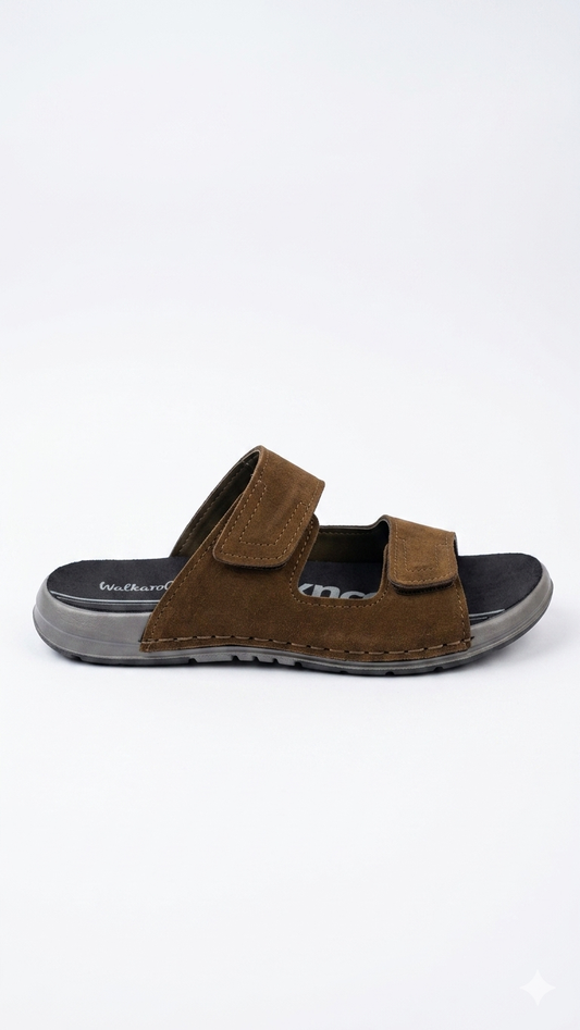Runn Men’s Brown Comfort Slide Sandal