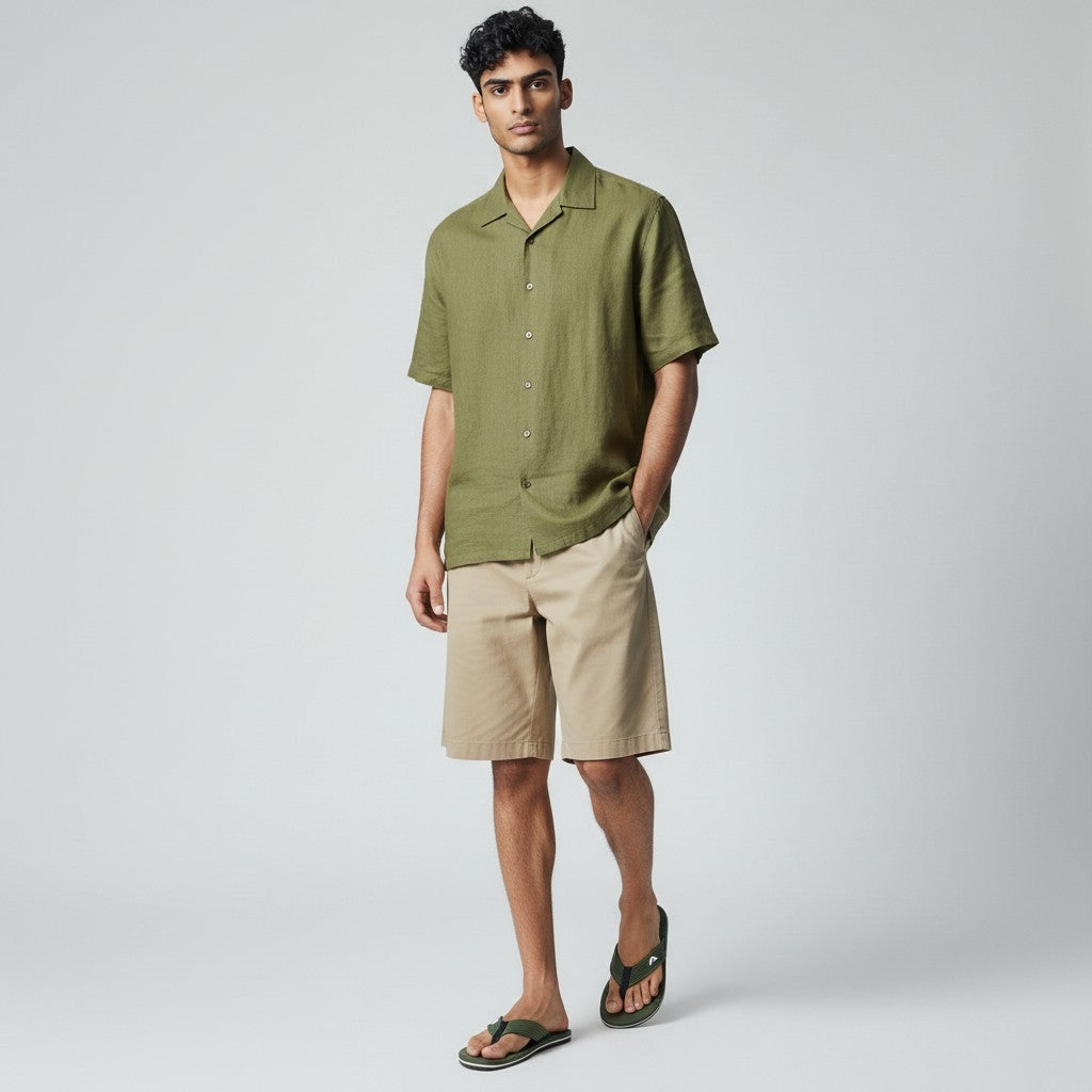 Men's Olive Green Premium Comfort Flip Flops