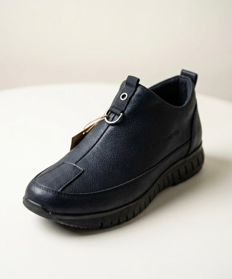 Sophisticated Textured Slip-Comfort Walking Shoes