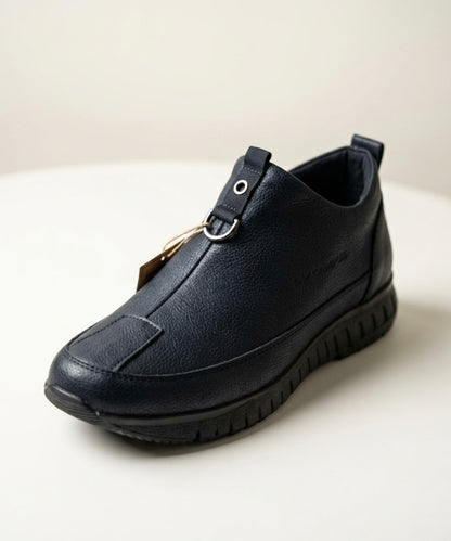 Sophisticated Textured Slip-Comfort Walking Shoes