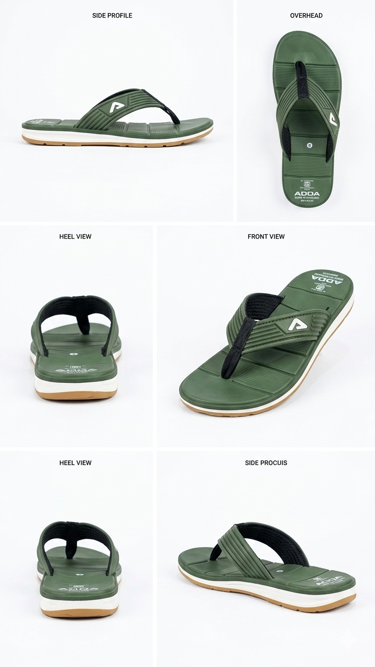 Men's Olive Green Premium Comfort Flip Flops