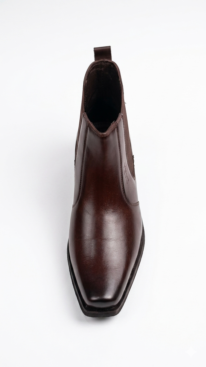 Labbaik Signature Chelsea Boots – Premium Dark Brown