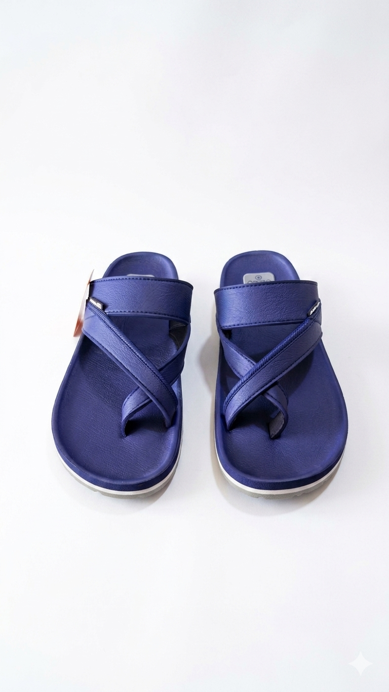 "Men's Premium Navy Blue Comfort Sandals"
