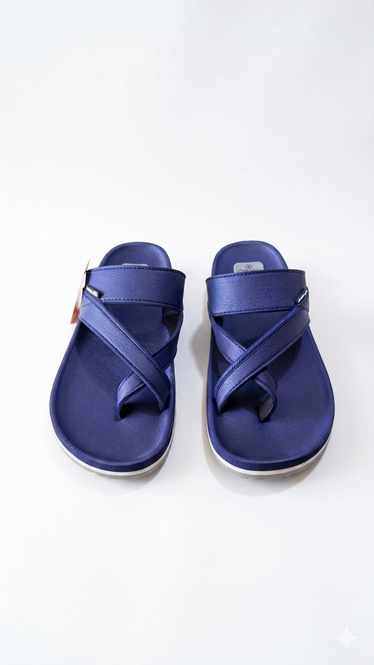 "Men's Premium Navy Blue Comfort Sandals"