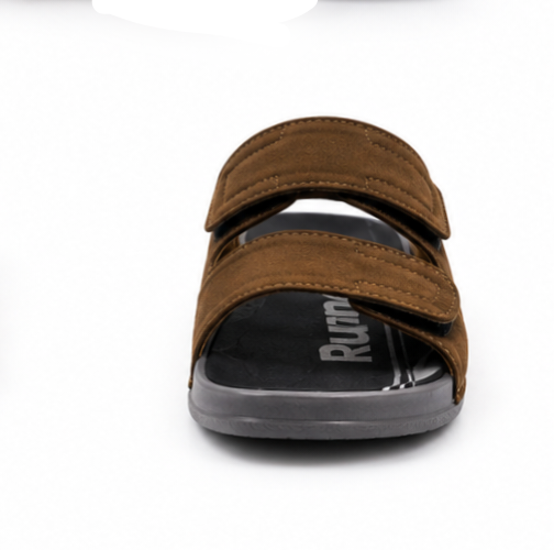 Runn Men’s Brown Comfort Slide Sandal