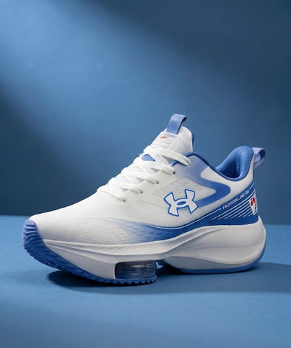 "Men’s Lightweight Breathable Sneakers - Sky Blue & White Performance Running Shoes"