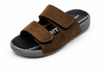 Runn Men’s Brown Comfort Slide Sandal