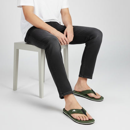 Men's Olive Green Premium Comfort Flip Flops