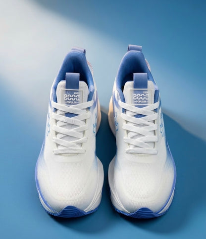 "Men’s Lightweight Breathable Sneakers - Sky Blue & White Performance Running Shoes"