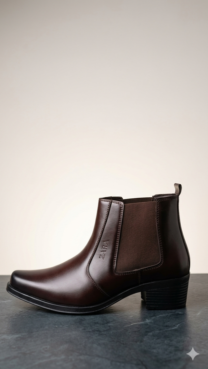 Labbaik Signature Chelsea Boots – Premium Dark Brown