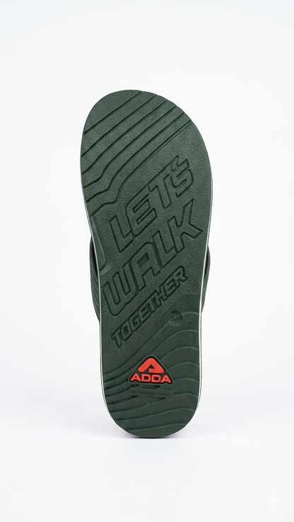 Men's Olive Green Premium Comfort Flip Flops