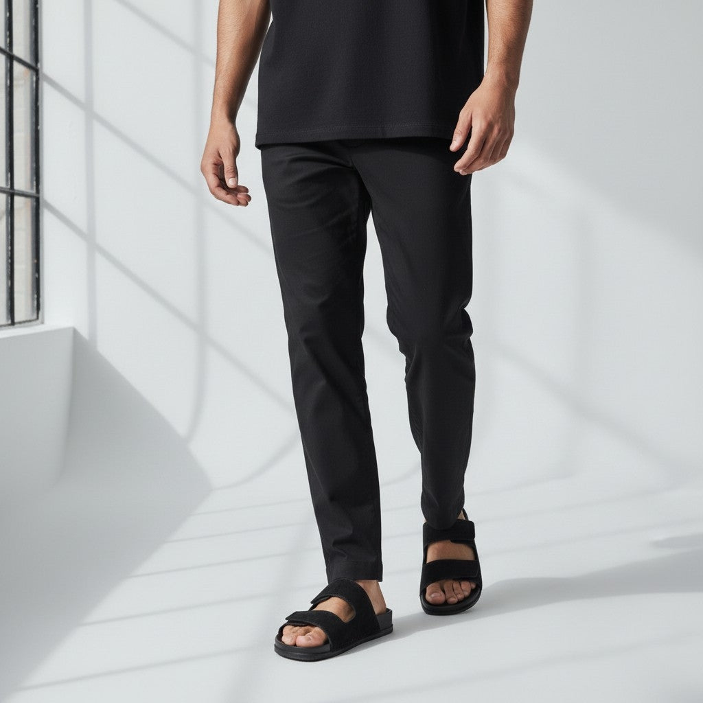 Debon Men’s Black Comfort Slide Sandal