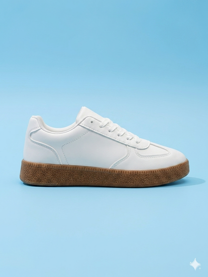 Retro Vibe Casual White Shoes