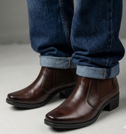 Labbaik Signature Chelsea Boots – Premium Dark Brown