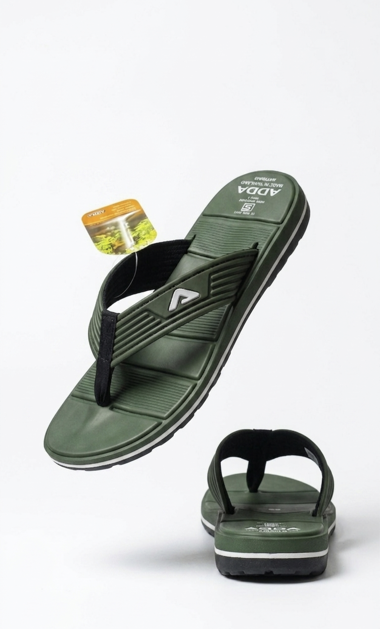 Men's Olive Green Premium Comfort Flip Flops