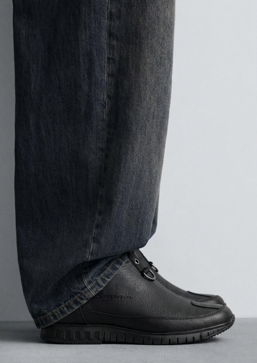 Sophisticated Textured Slip-Comfort Walking Shoes