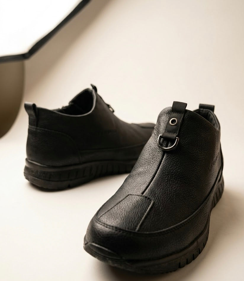 Sophisticated Textured Slip-Comfort Walking Shoes