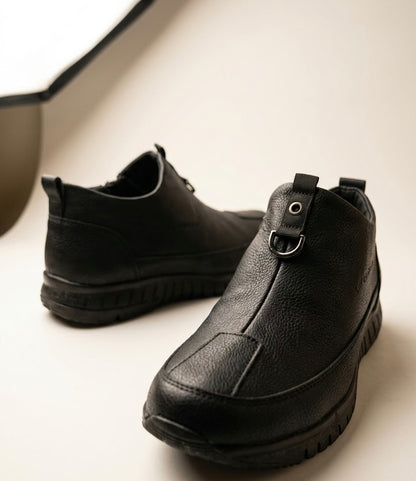 Sophisticated Textured Slip-Comfort Walking Shoes