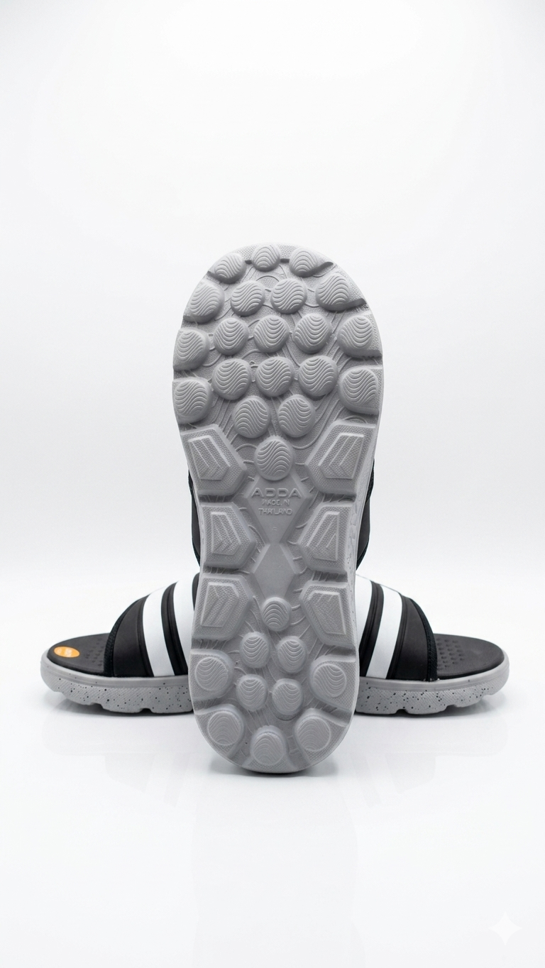 Men's Ultra-Comfort Athletic Slides – Black & Grey
