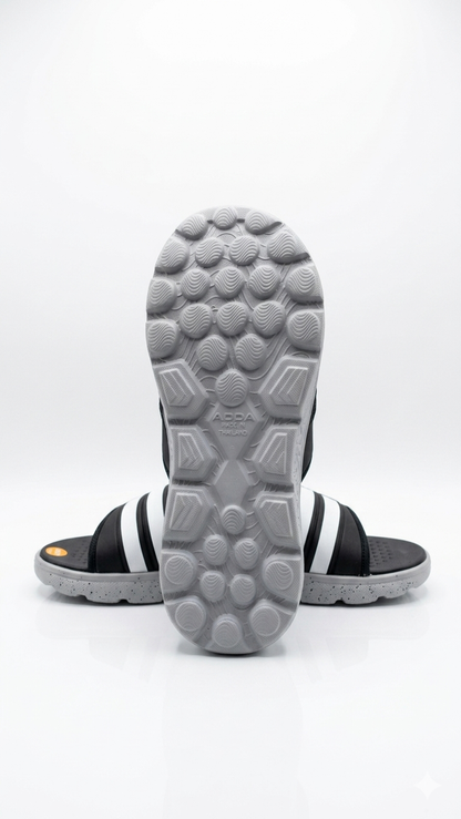 Men's Ultra-Comfort Athletic Slides – Black & Grey