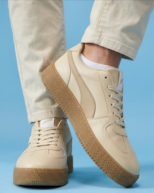 ' Classic Cream Casual Sneakers | Premium Comfort & Everyday Style '