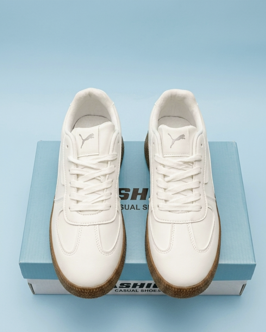 Retro Vibe Casual White Shoes