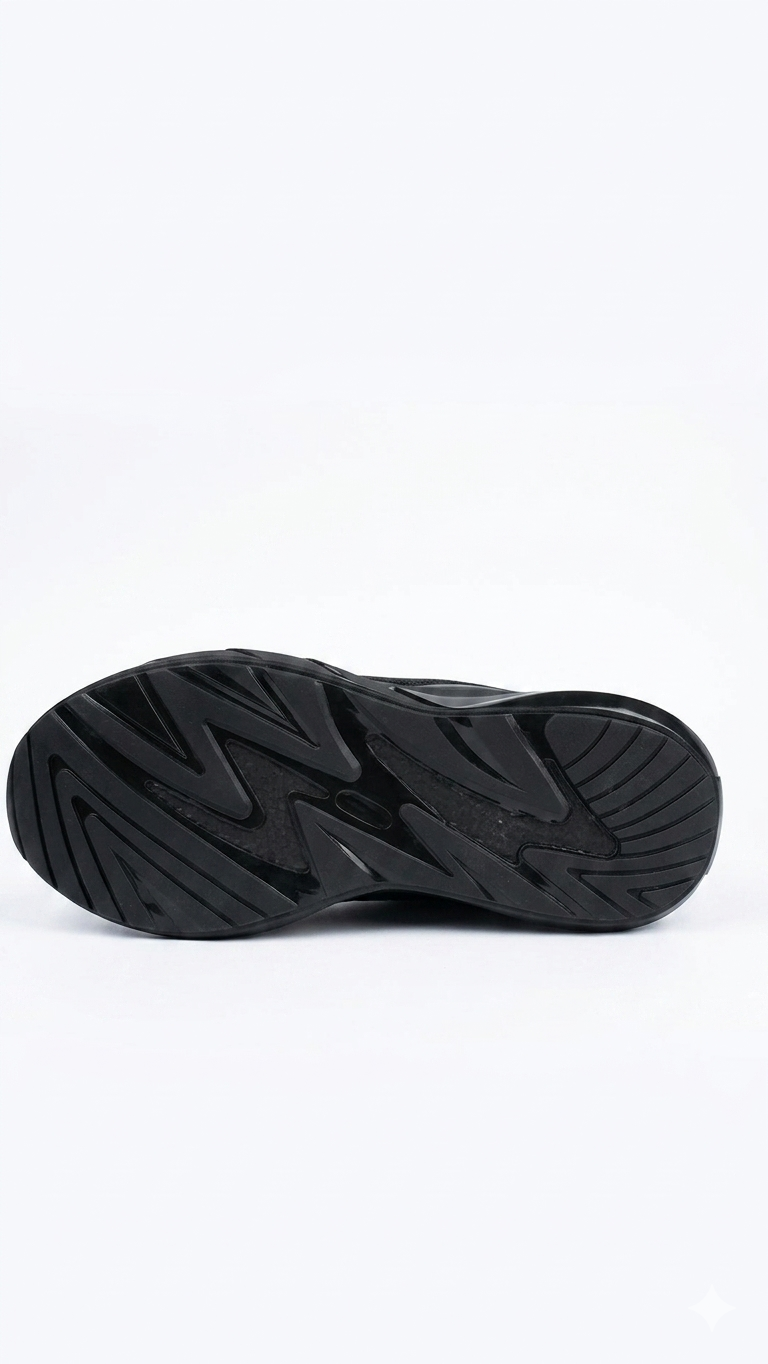 Men's Ultra-Lightweight Breathable Running Shoes – Black & Gold
