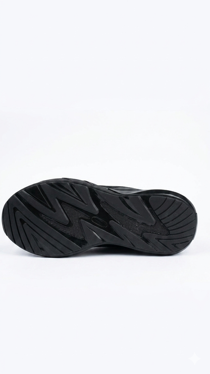 Men's Ultra-Lightweight Breathable Running Shoes – Black & Gold