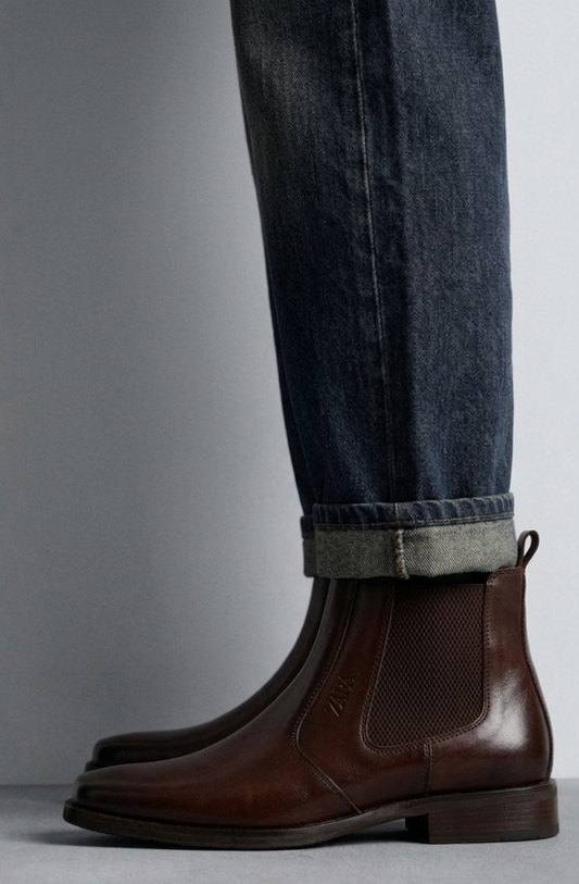 Labbaik Signature Chelsea Boots – Premium Dark Brown