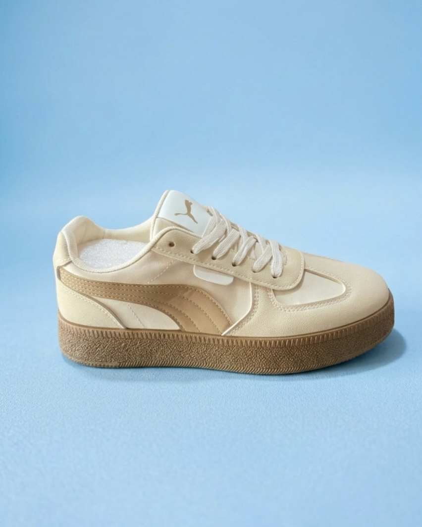 ' Classic Cream Casual Sneakers | Premium Comfort & Everyday Style '
