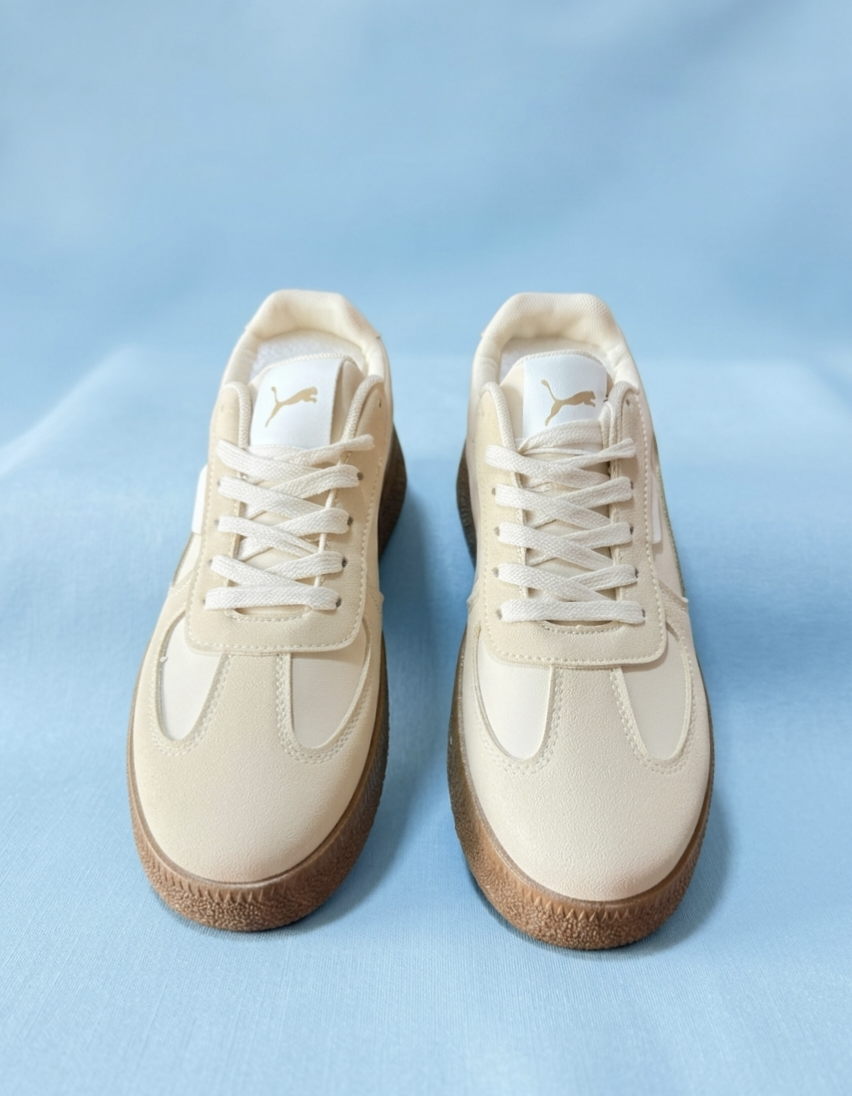 ' Classic Cream Casual Sneakers | Premium Comfort & Everyday Style '