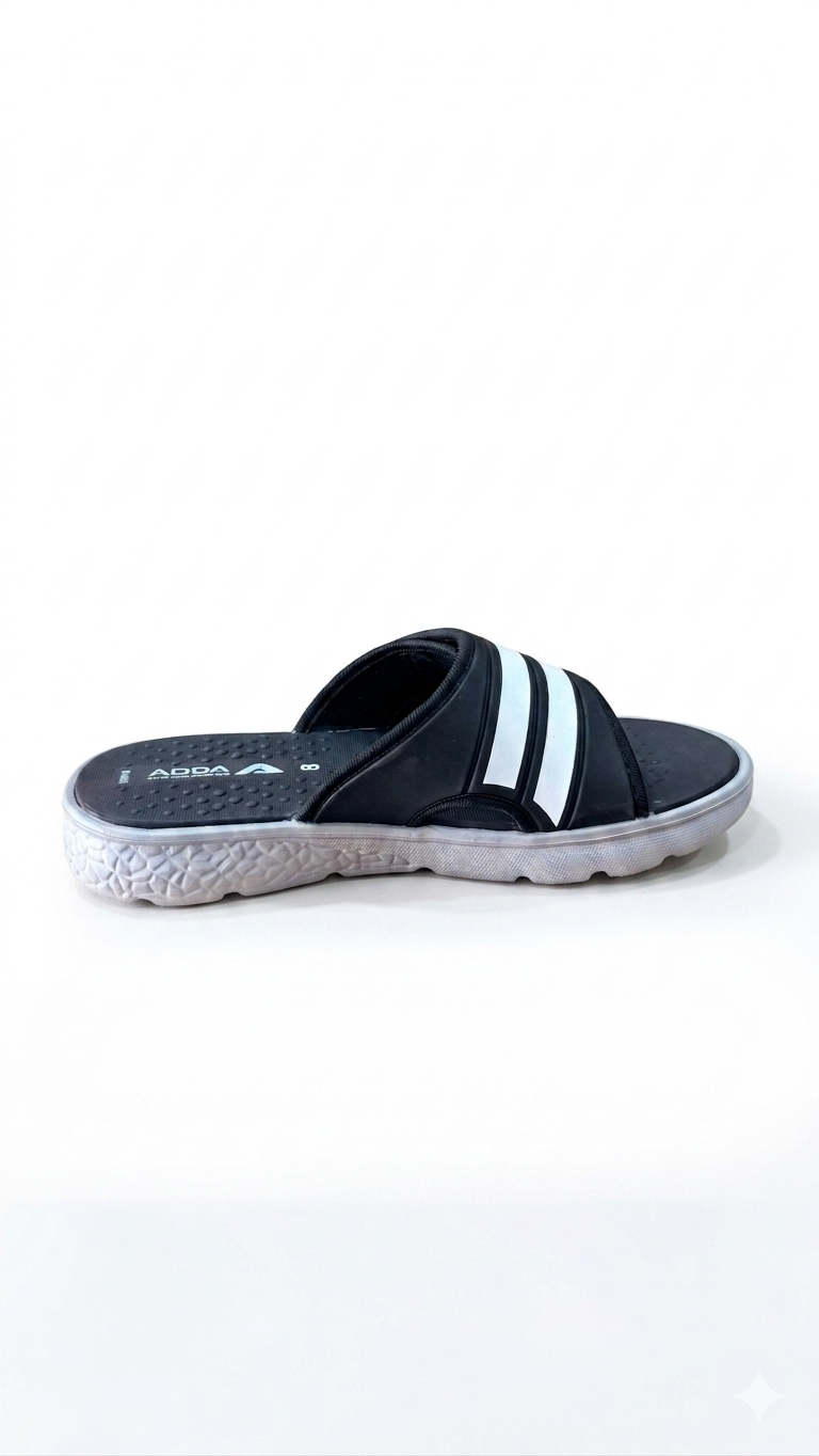 Men's Ultra-Comfort Athletic Slides – Black & Grey