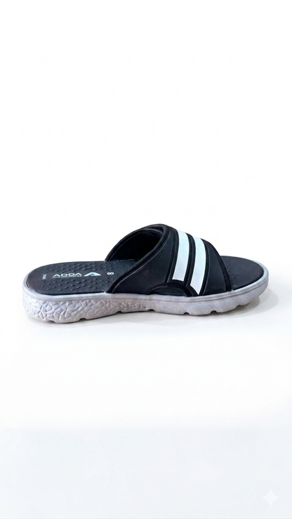 Men's Ultra-Comfort Athletic Slides – Black & Grey
